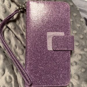 iPhone XS Max wallet case, purple